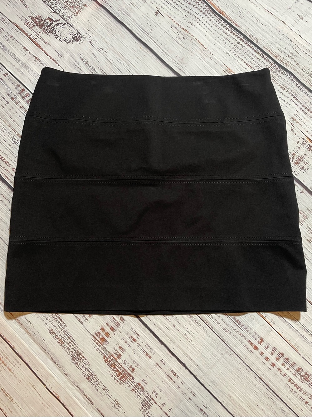 White House Black Market bandage-style black miniskirt. Size M